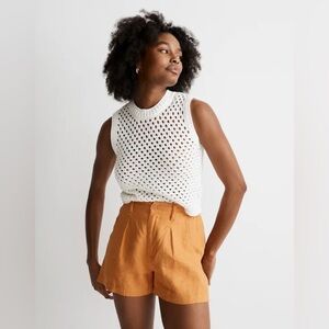 Madewell The Neale Short in 100% Linen Ochre Fresco Size 2